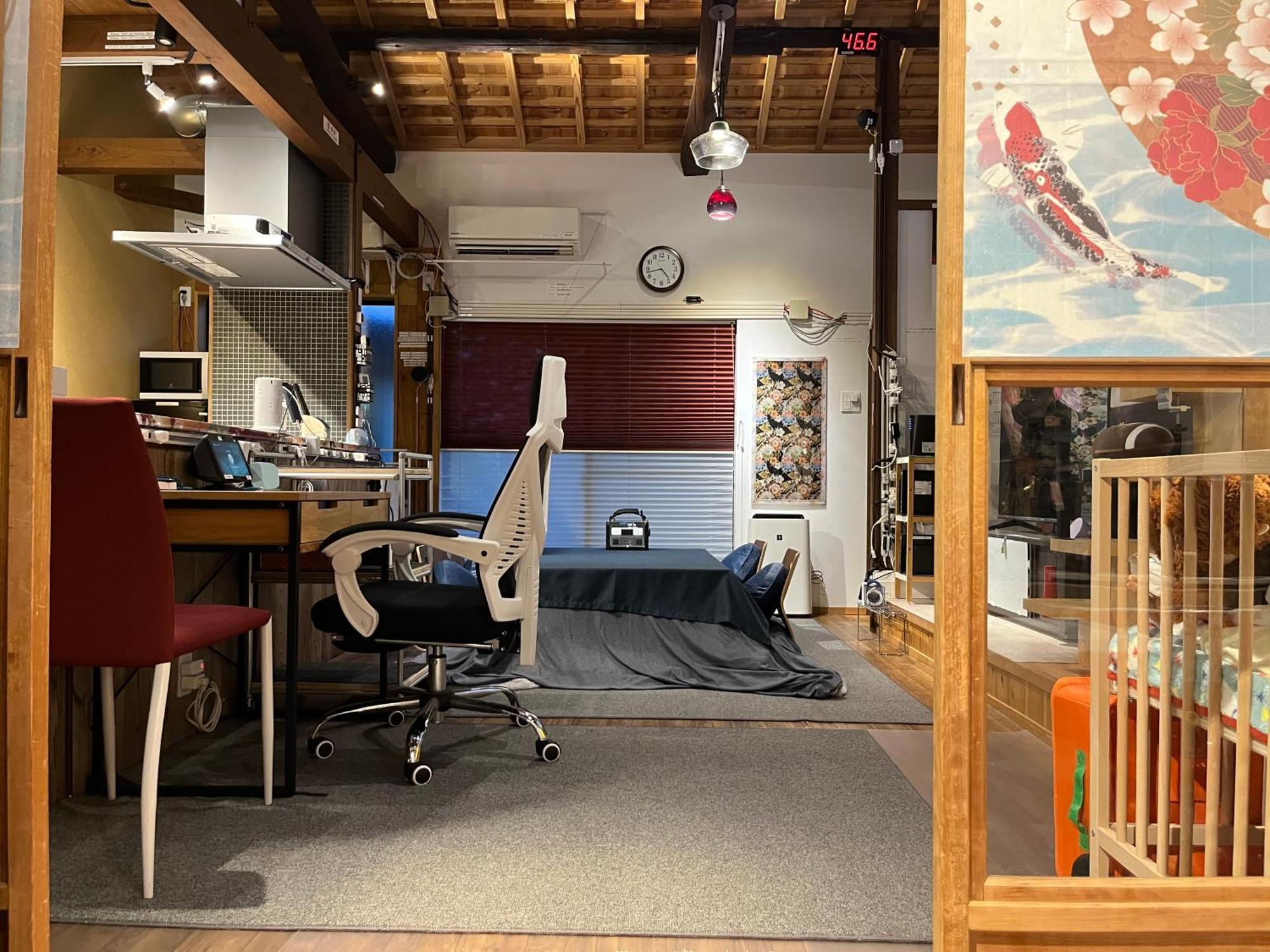 Nishijin No Sato 西陣之郷 -100 Yrs Smart & Sustainable Ai Arthouse With 10Gbps Wifi - Villa Kyoto Ruang foto
